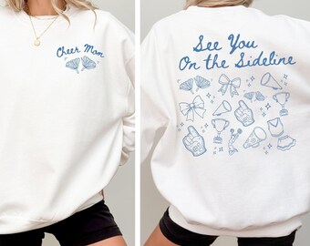 Cheer Mom Sweatshirt, Doodle Shirt, Cheer Mom Shirt, Cheer Game Day Sweater, Cheer Sweatshirt Mom, Cheerleader Mom Shirt, Mothers Day Gift