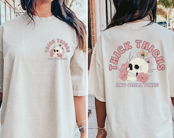 Thick Thighs Shirt, Gym Pump Cover, Women Gym Shirt, Funny Workout Shirt, Muscle Mommy, Weightlifting Shirt with Skull, Gym Gift for Gym Rat