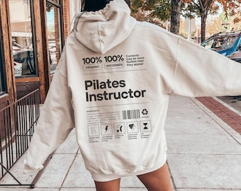 Sweatshirt for Pilates Teacher, Funny Pilates Hoodie Gift for Pilates Instructor, Pilates Hooded Crewneck, Pilates Gift for Girlfriend