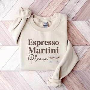 Tini Time Sweatshirt, Espresso Martini Shirt, Cute Day Drinking Sweater, Retro Bachelorette Gift for Women, Shirt for Martini Lover Gift