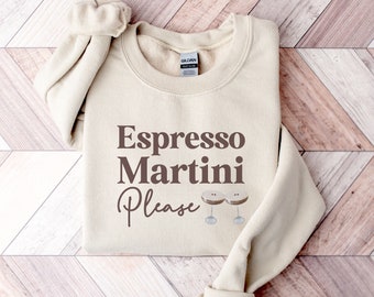 Tini Time Sweatshirt, Espresso Martini Shirt, Cute Day Drinking Sweater, Retro Bachelorette Gift for Women, Shirt for Martini Lover Gift