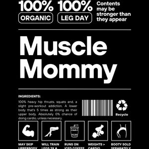 Camiseta de gimnasio con diseño de mamá musculosa, camiseta de gran tamaño para hacer ejercicio, camiseta de entrenamiento con colores cómodos, regalo para adicta al gimnasio, regalo divertido para novia imagen 2