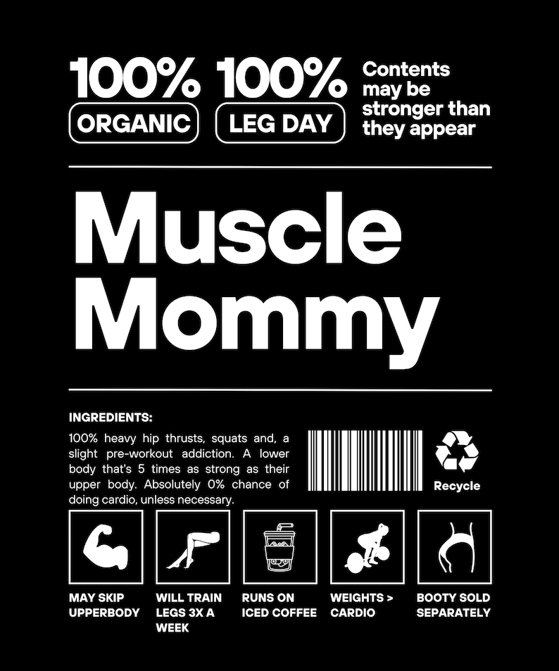 Camiseta de gimnasio con diseño de mamá musculosa, camiseta de gran tamaño para hacer ejercicio, camiseta de entrenamiento con colores cómodos, regalo para adicta al gimnasio, regalo divertido para novia imagen 2