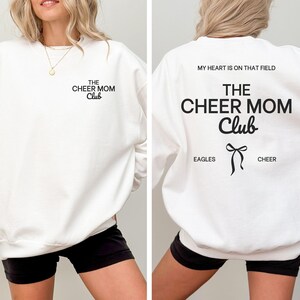 Cheer Mom Sweatshirt, Custom Cheer Sweatshirt for School Cheer Shirt, Cheer Game Day Shirt for Mom, Mascot Shirt for School Spirit Shirt