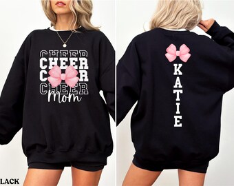 Cheer Mom Sweatshirt, Custom Cheer Mom Shirt Personalized Cheer Sweater, Cheer Sweatshirt Mom, Cheerleader Mom Shirt, Mothers Day Gift