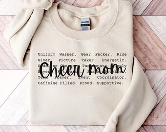 Cheer Mom Sweatshirt, Cheer Mom Shirt for Game Day, Cheer Competition Sweater, Cheer Sweatshirt Mom, Cheerleader Mom Shirt, Mothers Day Gift