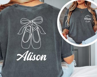 Camiseta personalizada para mamá bailarina con nombre de niño, regalo personalizado para el Día de la Madre, regalo de hija, regalo para mamá de competición de baile.