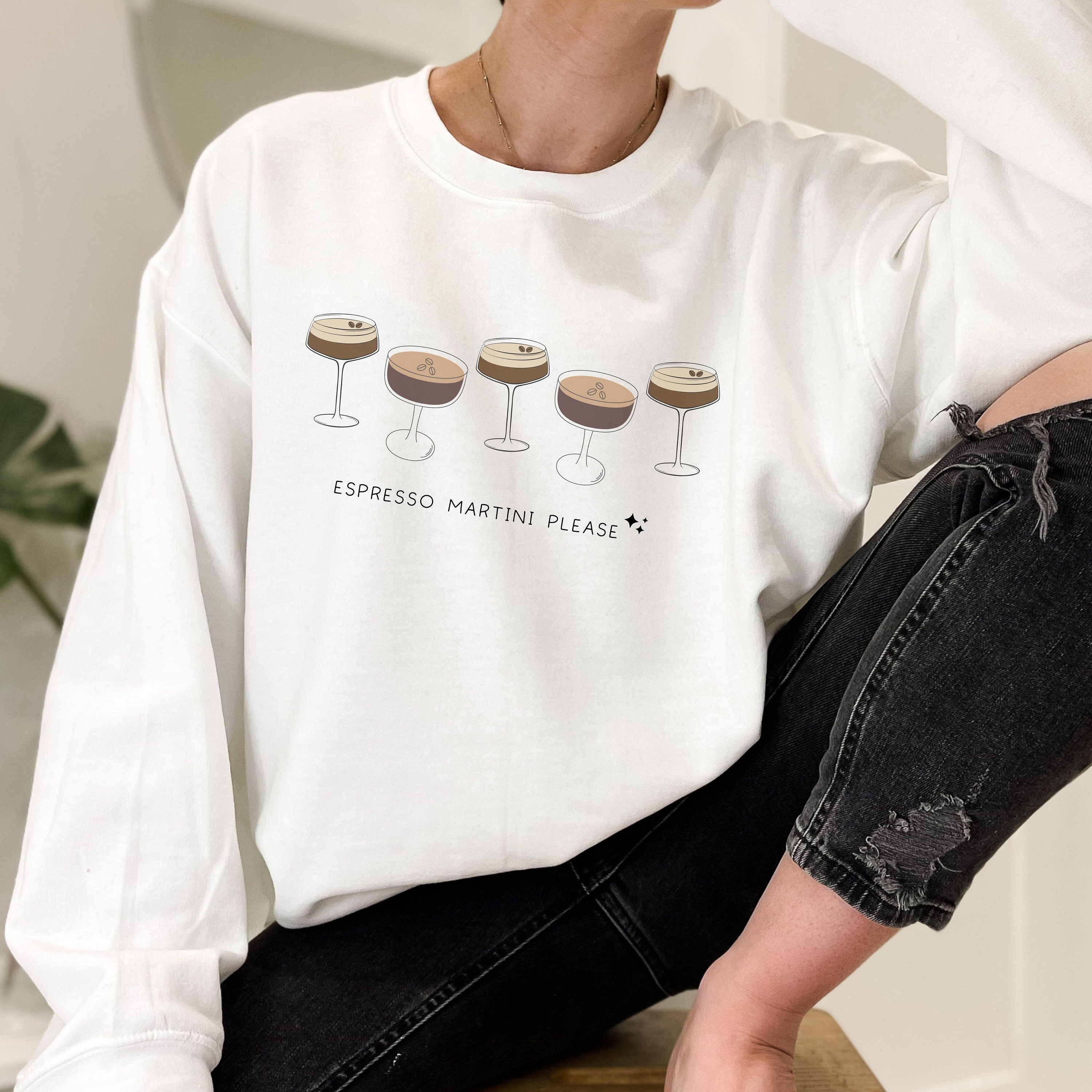 Tini Time Sweatshirt, Espresso Martini Shirt, Cute Day Drinking Sweater, Retro Bachelorette Gift for Women, Shirt for Martini Lover Gift
