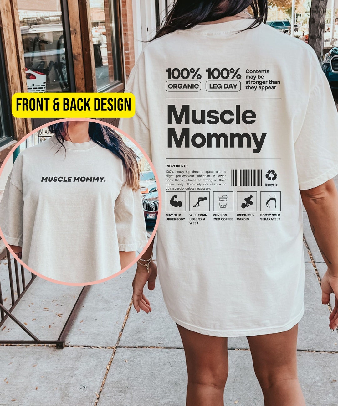 Muscle Mommy Pump Cover T Shirt for Powerlifting, Funny Gym Tshirt for Workout, Definition Gym