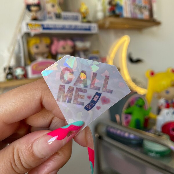 Call Me | Sticker | Holographic