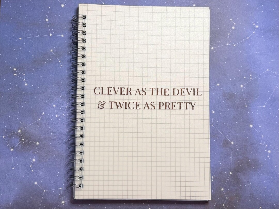 Clever Notebook Clever Devil Pretty Notebook | Spiral Graph Paper Journal | Dark ...