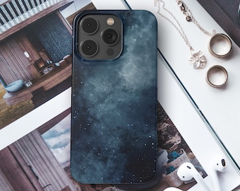 Space Phone Case, Universe Galaxy Nebula Planet Stars Cover for iPhone 15 14 Plus iPhone 13 Pro Max iPhone 12 Mini 11 Blue Phone Case