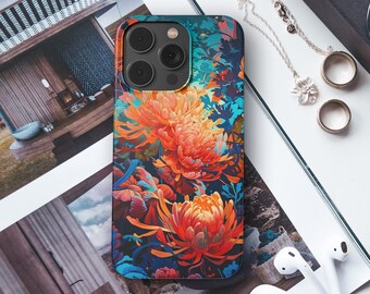 Flower Illustration Phone Case Vintage Flowers Flower Phone Case For iPhone 14 13 12 Case 14 12 11 Pro Max Se X Xr Xs Max Pl