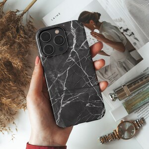Black and White Marble iPhone 14 Case Phone case For iPhone 11 12 13 Pro Plus Mini Max Ultra Aesthetic Luxury Iphone Case