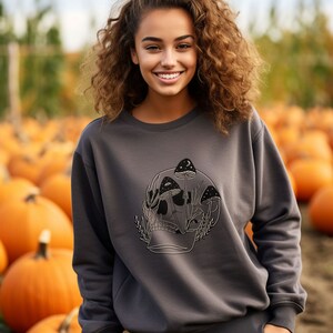 Comfort Colors Skull Halloween Sweatshirt