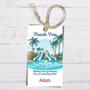 thank you Water Slide Birthday, Waterslide invite, Water Birthday, Splash Party, Editable Template Instant Download, Printable
