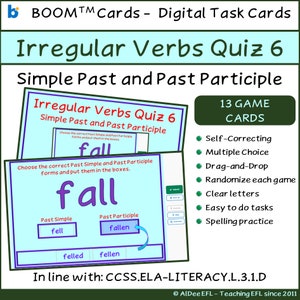 Verbo irregular Pasado simple y participio pasado / Tarjetas Boom™ / Prueba 6