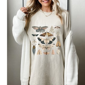 Moth Shirt, Goblincore Clothing, Dark Academia Shirt, Cottagecore Shirt, Bug Shirt, Insect Shirt, Moth Tees, Cottage Core Shirt