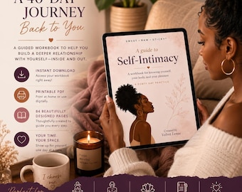 Self-Intimacy Workbook for Black Women | 40-Day Pleasure, Body Confidence (Printable PDF)