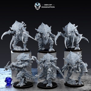 Tabletop Miniature - Hive Kelth Warriors, 3D printed with high-quality resin