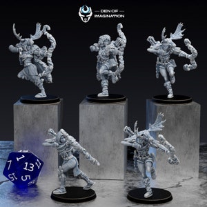 Woodland Elves, Tabletop Miniature - D&D - Wargaming - Grimdark - OnePageRules - Fantasy - 3D Printing