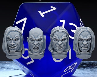 Space Vampire Heads, vampire heads, from the 3D printer with high-quality synthetic resin