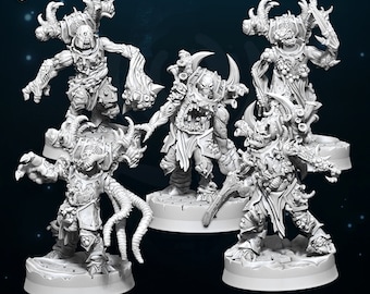 Haunted Gladiators of Plague, Tabletop Miniature - D&D - Wargaming - Grimdark - OnePageRules - SciFi - 3D Printing