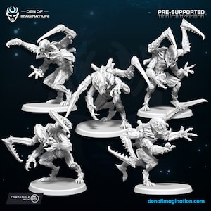 Hive Abductors, Miniatura da tavolo - D&D - Wargaming - Grimdark - OnePageRules - SciFi - Stampa 3D