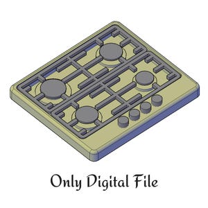Fichier STL - Plaque de cuisson miniature à l'échelle 1/12, cuisinière