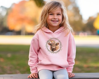 Bluza z krową dla dzieci, bluza z kapturem ze zwierzętami gospodarskimi