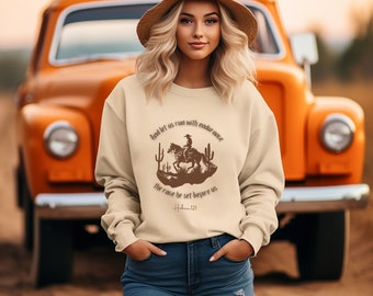 Western Christian Crewneck Sudadera vaquera Western Crewneck Christian Merch Christian Top Worship Crewneck Western Boutique