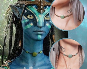 Avatar - Neytiri inspired Aventurine choker + surprise Avatar sticker set