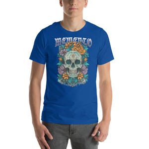 Floral Skull Tee: Memento Mori Gothic Tattoo Art Shirt