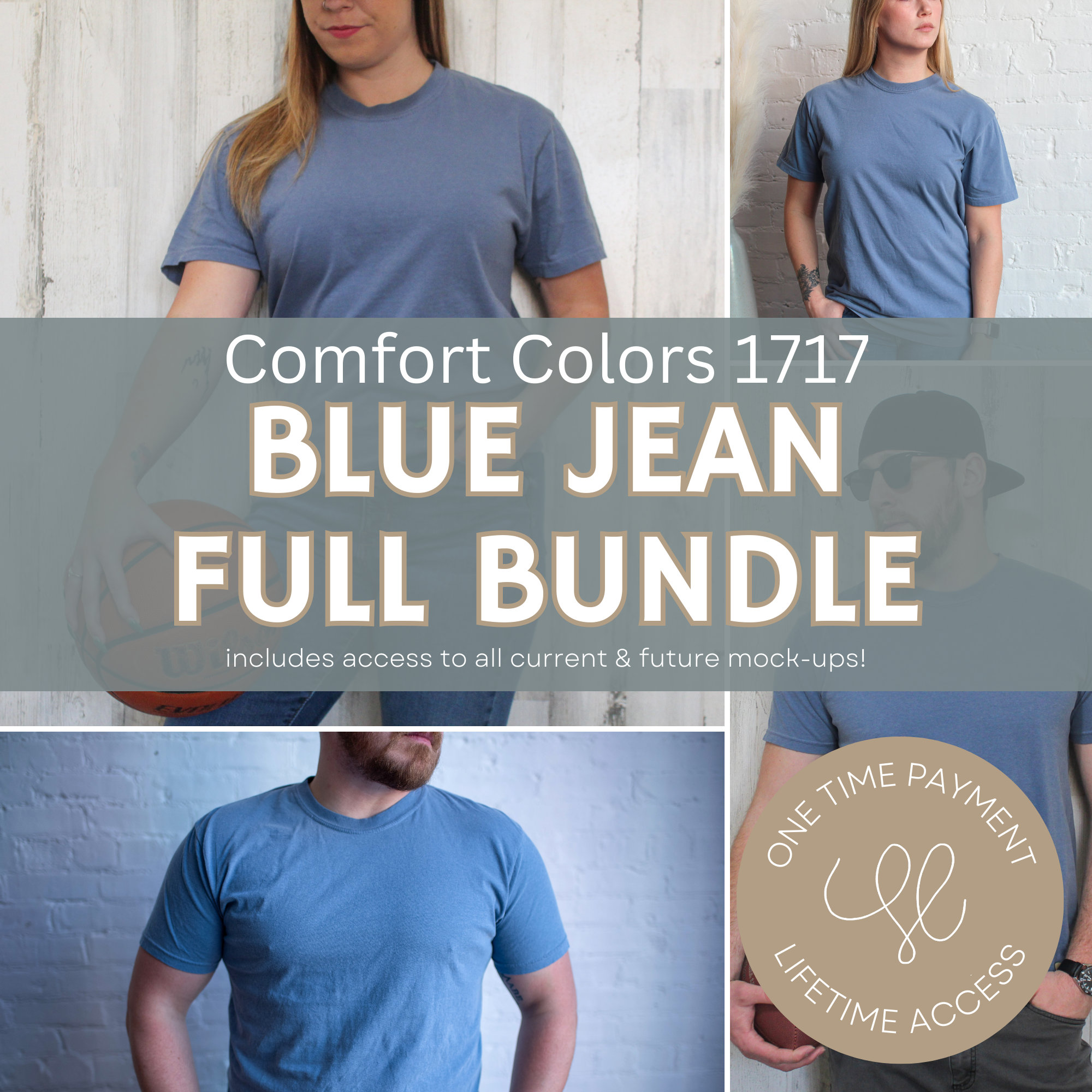 Blue Jean Comfort Colors Mockup Bundle, Whole Shop Bundle, Comfort