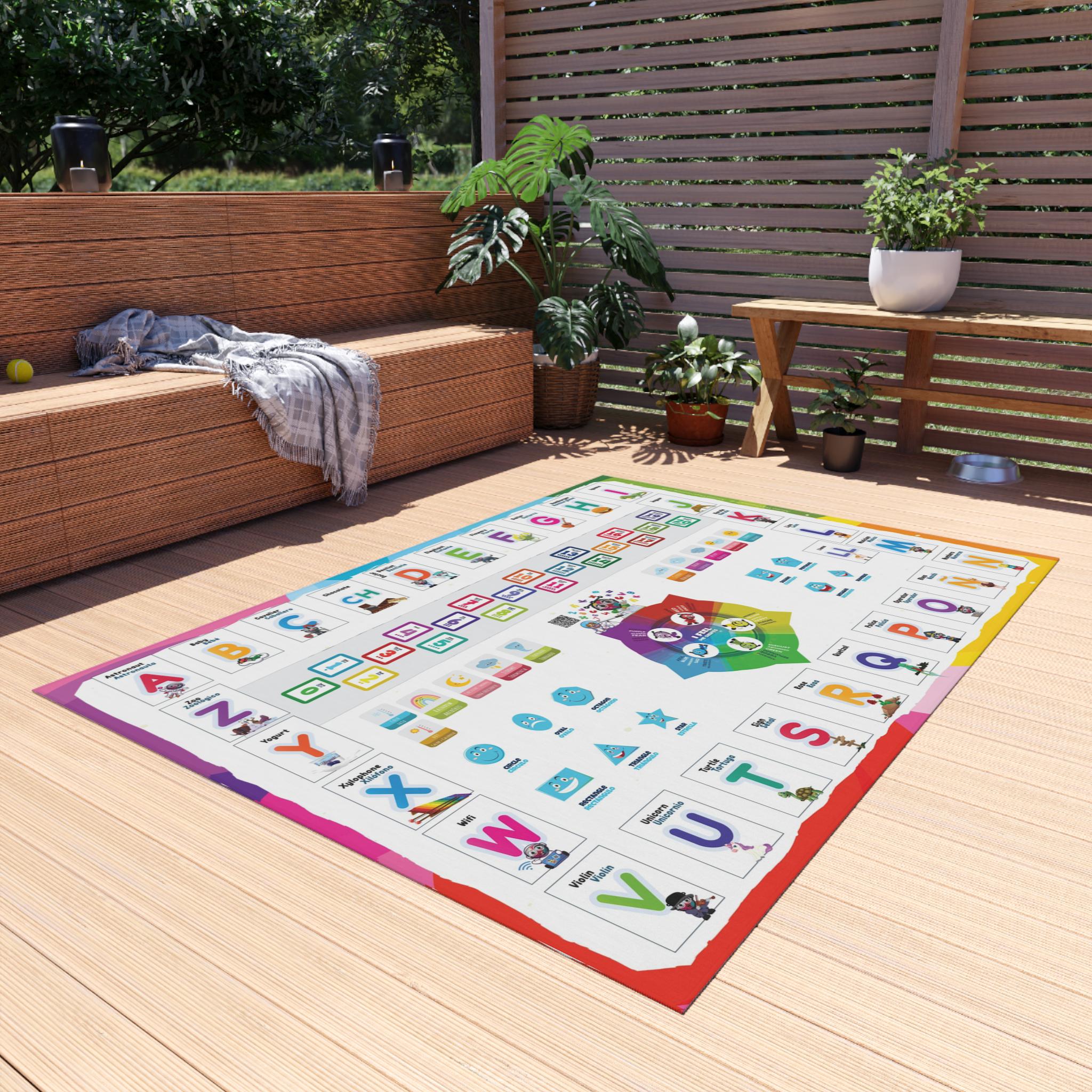 Emotions Mat Rug Sensory Mat/carpet Spanish/english- Educational Huge Rug 5 × 7 Ft ...