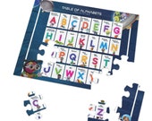 Puzzle with the Table of Alphabets with Bilingual Words along the Letters (30, 110 Pieces)