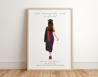 Impression de remise des diplômes personnalisée, cadeau de remise des diplômes, université, collège ou lycée, impression de remise des diplômes personnalisée, cadeaux pour elle