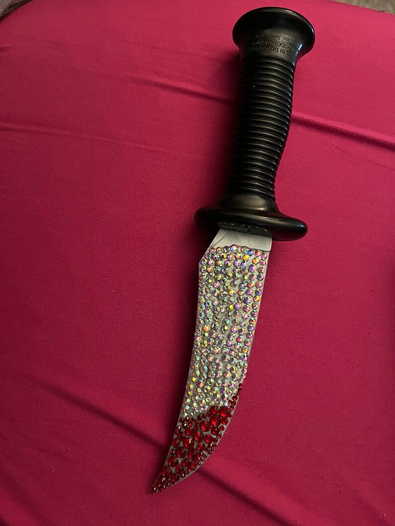Bedazzled Ghost Face Knife Etsy