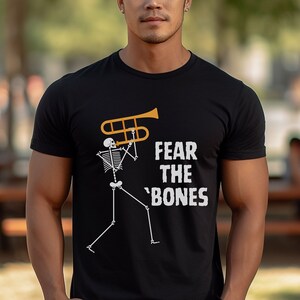 Fear the Bones Trombone Halloween T-shirt