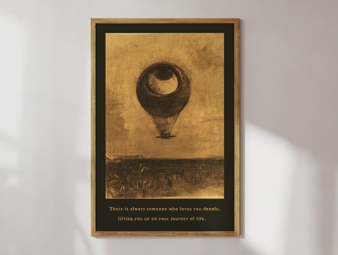 Odilon Redon the Eye Like a Strange Balloon Mounts Toward Etsy