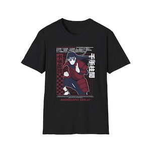 Anime Unisex T-Shirt - Hashirama Senju Graphic Tee, Naruto Fan Shirt, Japanese Anime Merch, Cosplay Costume, Anime Gift