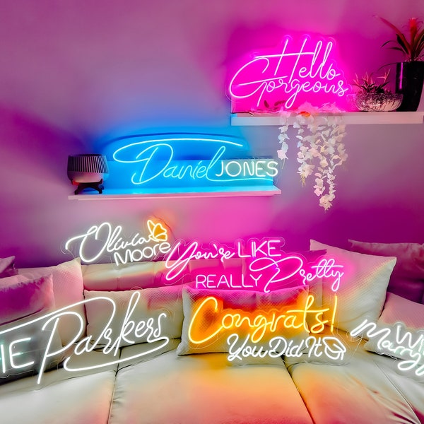 Neon Sign Led Lights, Neon Sign Custom, Personalized Name Neon Sign, Neon Light Sign Bedroom, Baby Name Sign, Home Decor Art, Gift for Kids