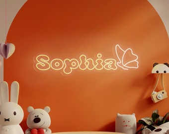 Custom Neon Baby Name Sign: Boho Nursery Decor
