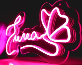 Custom Neon Name Sign: LED Light, Baby Shower Decor
