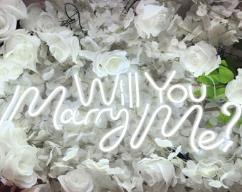 Custom Will You Marry Me Neon Sign: Engagement Party Decor