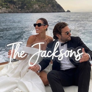 Custom Neon Sign: Wedding Family Name LED Lights