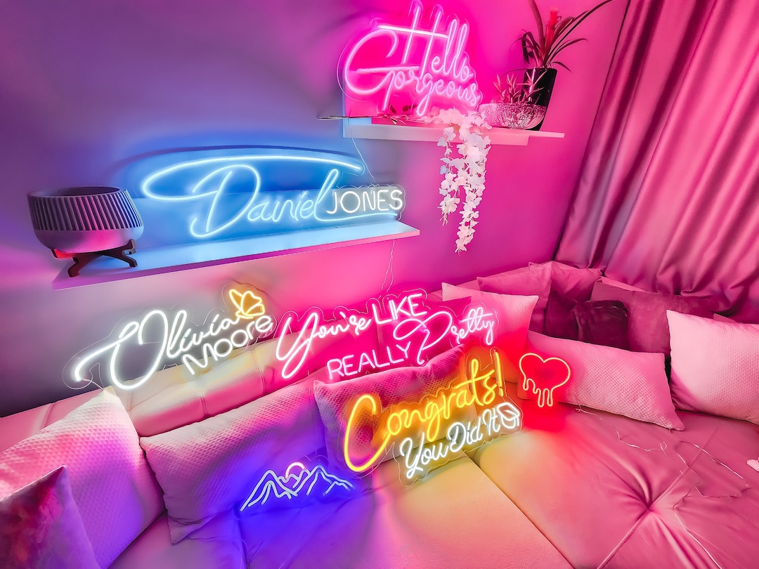 Neon Sign Art Custom Neon Sign: Personalized LED Wall Art, Party Decor - Etsy