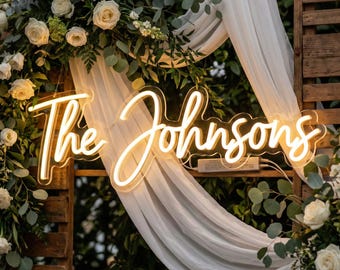 Custom LED Neon Name Sign for Wedding or Engagement