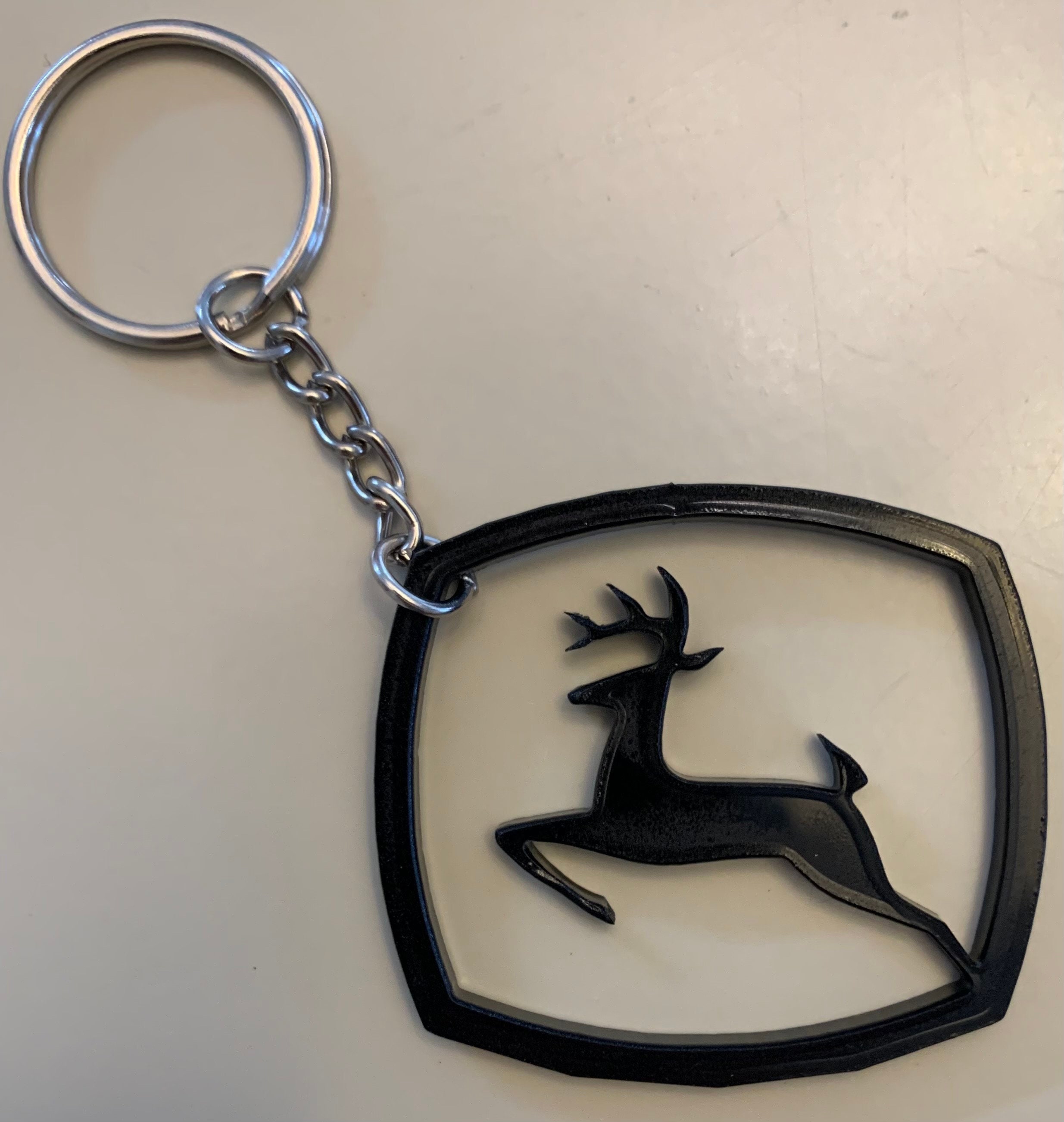 Jonathan the Deer Black Acrylic Keychain 