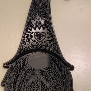 gnomo mandala - Accesorio bolso acrílico negro
